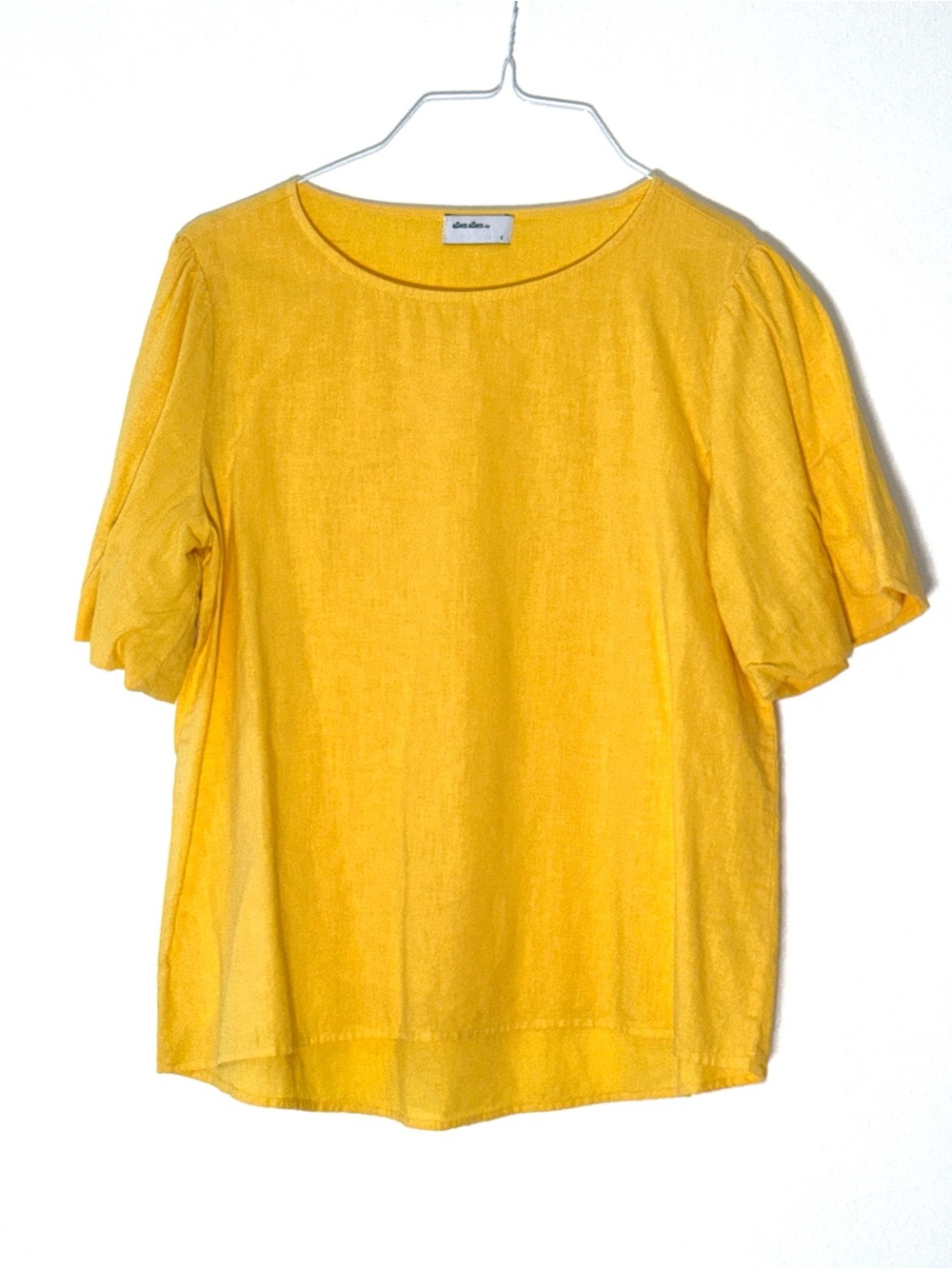 Allen Allen Women’s Yellow Linen Blouse